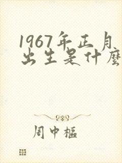 1967年正月出生是什么命