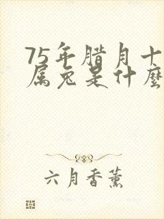 75年腊月十三属兔是什么命