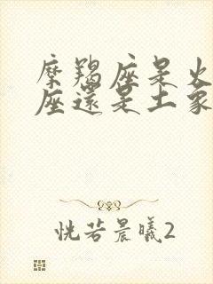 摩羯座是火象星座还是土象星座