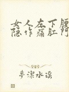 女人左下腹部隐隐作痛肛门坠胀封面