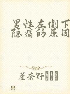 男性左侧下腹部隐痛的原因