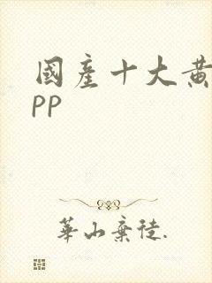 国产十大黄片app