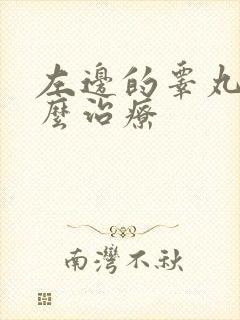 左边的睾丸疼怎么治疗