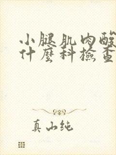 小腿肌肉酸痛挂什么科检查