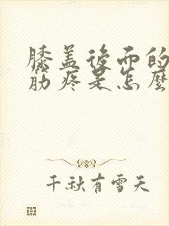 膝盖后面的那根筋疼是怎么回事