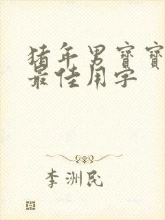 猪年男宝宝取名最佳用字