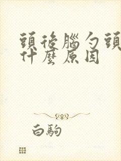 头后脑勺头晕是什么原因