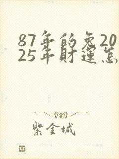 87年的兔2025年财运怎么样