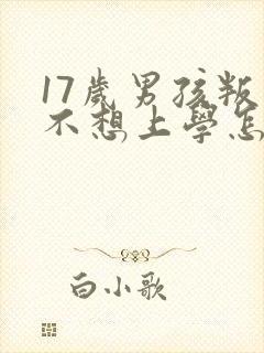 17岁男孩叛逆不想上学怎么办