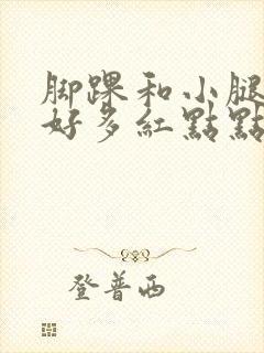 脚踝和小腿长了好多红点点