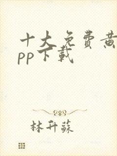 十大免费黄片app下载