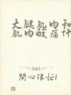 大腿肌肉和小腿肌肉酸痛什么原因