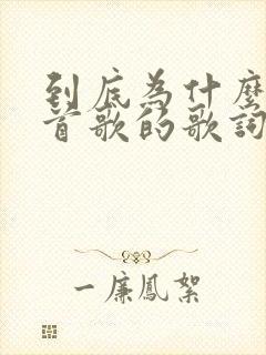 到底为什么是哪首歌的歌词