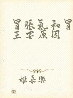 胃胀气和胃疼的主要原因封面