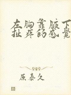 左胸靠腋下有拉扯疼的感觉封面