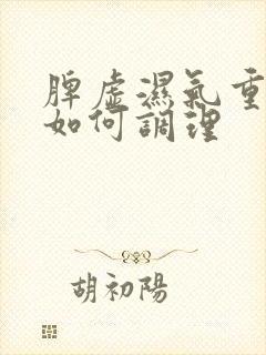 脾虚湿气重的人如何调理