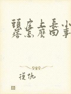 头皮上长小红疙瘩怎么回事