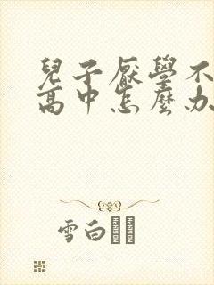 儿子厌学不想上高中怎么办