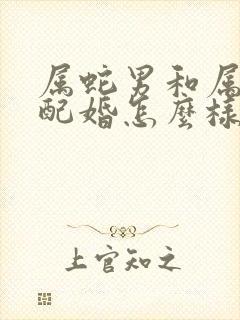 属蛇男和属猪女配婚怎么样