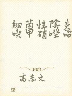 细菌性阴炎可以吃甲硝唑治疗吗