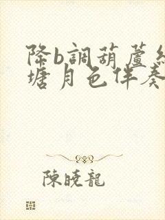 降b调葫芦丝荷塘月色伴奏