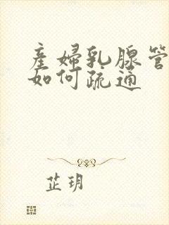 产妇乳腺管堵塞如何疏通封面