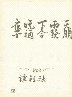 夜晚下雨天的句子适合发朋友圈