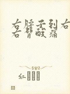 右脖子到右肩膀右臂酸痛