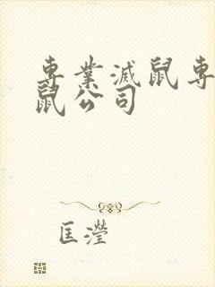 专业灭鼠专业灭鼠公司