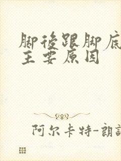 脚后跟脚底痛的主要原因封面