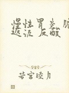 慢性胃炎 胆汁返流 反酸封面