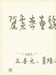 75年出生的人属兔命里缺什么