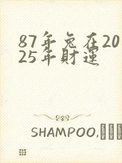 87年兔在2025年财运