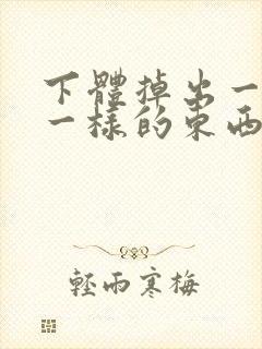 下体掉出一块肉一样的东西