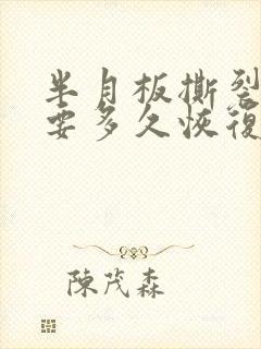 半月板撕裂手术要多久恢复封面