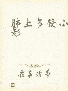 肺上多发小结节影