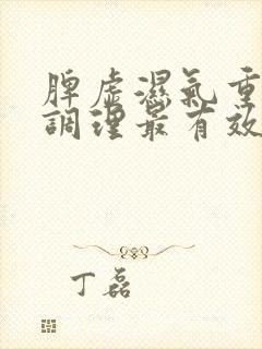 脾虚湿气重怎么调理最有效