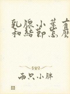 乳腺小叶有增生和结节怎么治疗