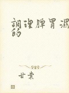 调理脾胃湿气重的封面