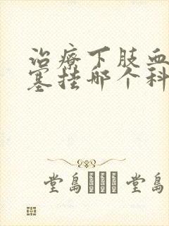 治疗下肢血管堵塞挂哪个科封面