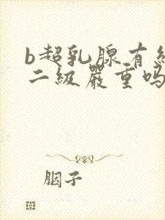 b超乳腺有结节二级严重吗封面