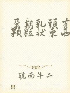 孕期乳头有黄色颗粒状东西怎么回事封面