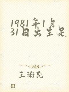1981年1月31日出生是什么命封面