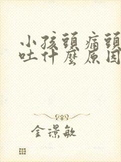 小孩头痛头晕呕吐什么原因引起的