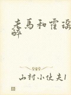 老马和霍瑶瑶喝醉