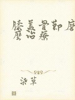 膝盖骨节磨损怎么治疗