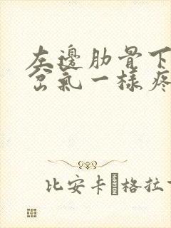 左边肋骨下方像岔气一样疼怎么办封面