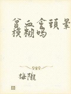 贫血会头晕眼睛模糊吗