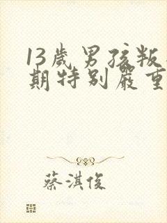 13岁男孩叛逆期特别严重怎么办