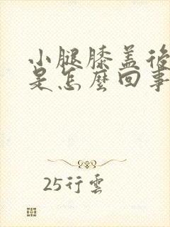 小腿膝盖后面疼是怎么回事